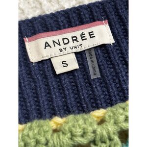 Andree Granny Square Crochet Tank Top Colorful Boho Festival Retro 70s Indie S